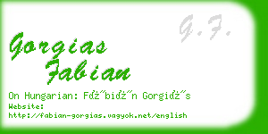 gorgias fabian business card